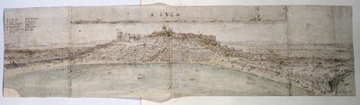 Panoramic View of San Lucar de Barrameda and adjacent countryside from the South West by Anthonis van den Wyngaerde